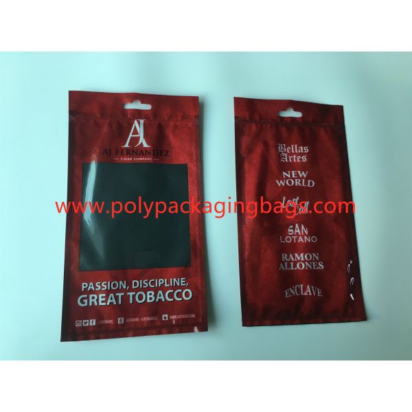 Red Printed Cigar Humidor Bags With Moisturizing Sponge OPP / LDPE Laminated Material