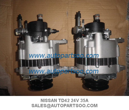 Alternador NISSAN TD42 23100-11T18 NISSAN Patrol SAFARI ALTERNATOR,24V,35 AMP,TD42