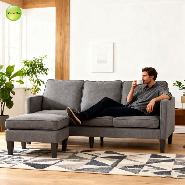Grey Modular Sofa: Timeless Aesthetic, Durable Build – Relaxing Reading Sanctuary Transform