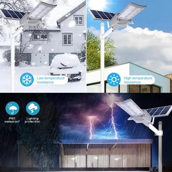 Gray Split Solar Street Light 100W High Power Solar Garden Lights IP65