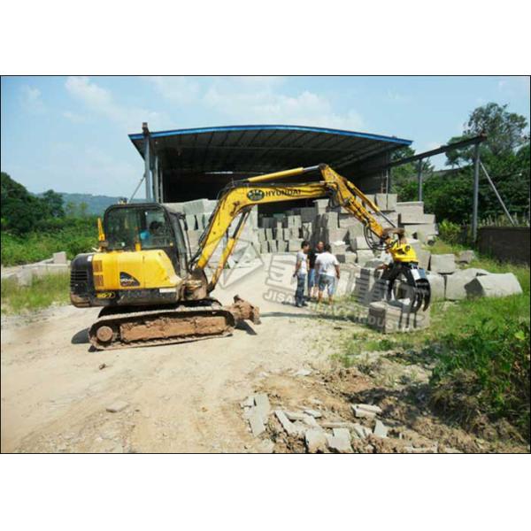 Wear Resistant Excavator Rock Grab , Heavy Duty Hydraulic Grab For Excavator Komatsu PC60