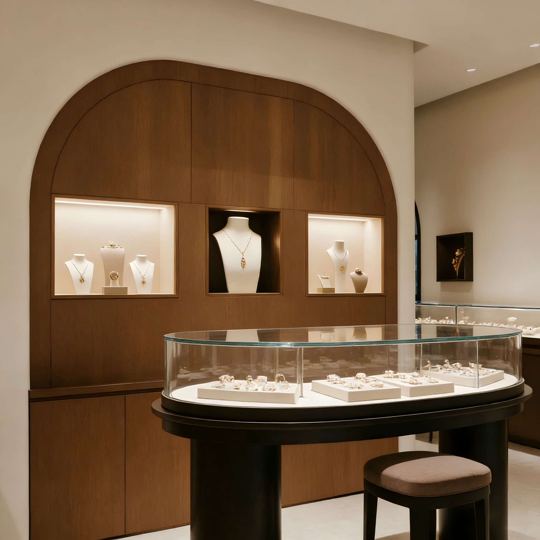 Retail Jewelry Watch Shop Interior Design Customized Jewellery Showroom Front Display Counter