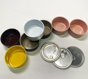 80g D65x38mm Tinplate Container For Pet Food With Lids And Labels Customized