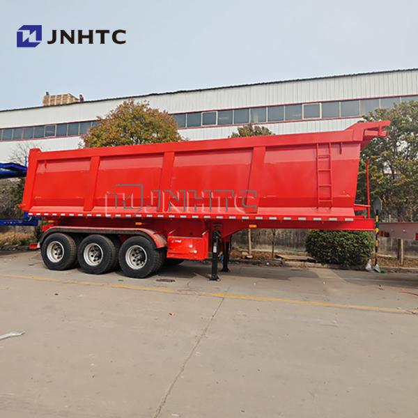 Hydraulic Dump Tipper Trailer 3 Axle Semi Trailer for Construction Waste/Sand Transport
