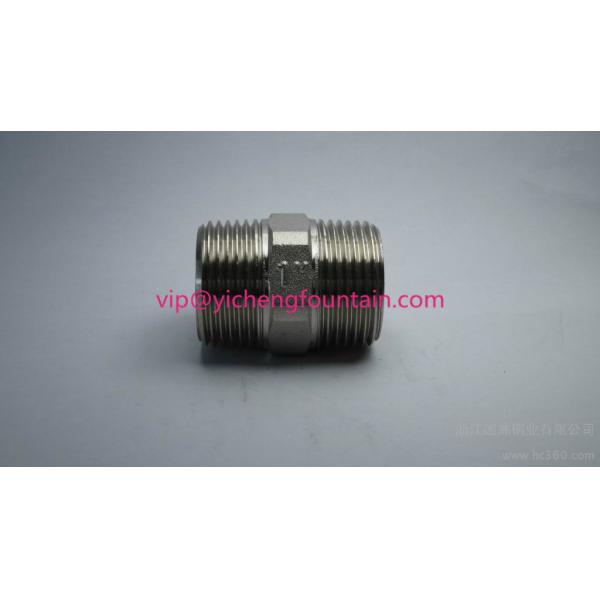Stainless Steel NPT BSP Two Sides Male Thread Connector For Fountain Frame DN15 - DN200 Pipe Nipple