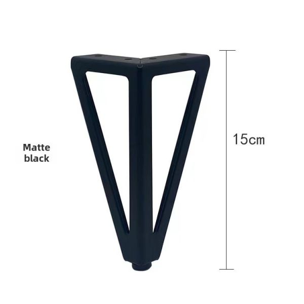 Wanjusheng Iron Feet TV Cabinet Metal Table Sofa Legs 15cm Triangular Design Matte Black Gold Furniture Legs