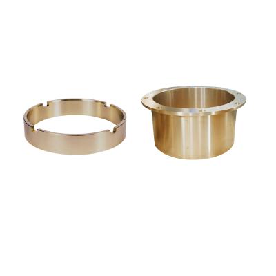 Customzied Groove Bronze Gleitlager Thin Wall  Sleeve & Flange For Excavators
