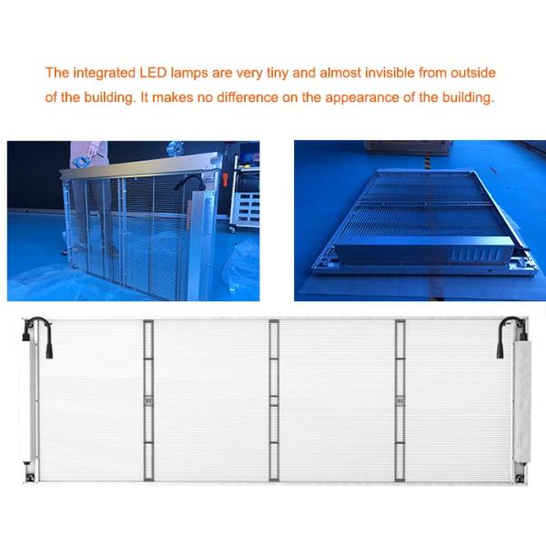 Glass Wall Transparent LED Screens 1920Hz High Brush Clear Image 5500 Nits IP30