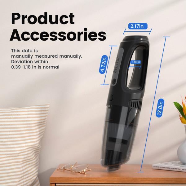 Aluminum Fan Blade Cordless Handheld Car Wash Vacuum Cleaner with 12V Powerful Motor