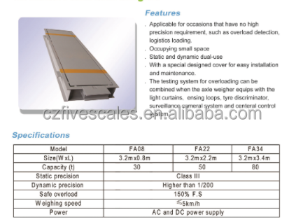 LCD Fixed Axle Scale Truck Vehicle Short Platform Weighing Scales 30ton 50t Capacity