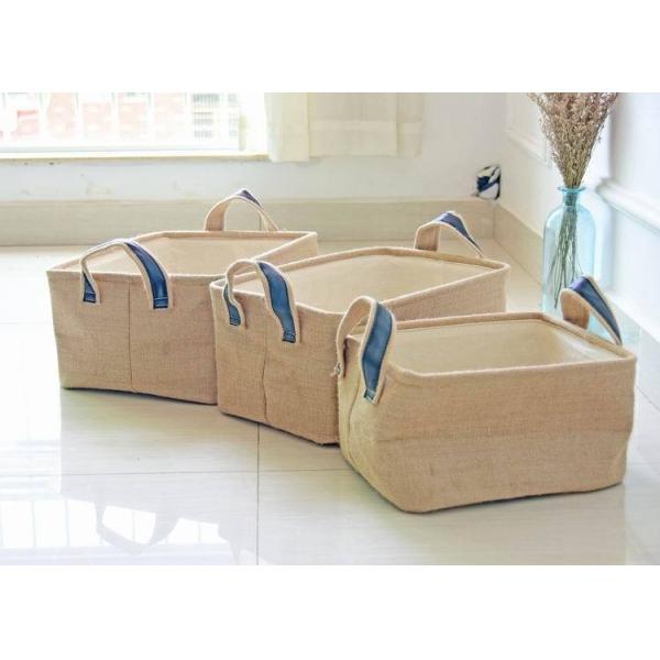 Waterproof Jute Collapsible Foldable Laundry Basket washing basket