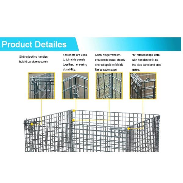 Складывая логистическая клетка хранения безопасностью для финиша мастерской покрытого порошком
