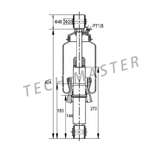 Auto Air Spring 1075076 , 1075077 For Cabin Shock Absorber