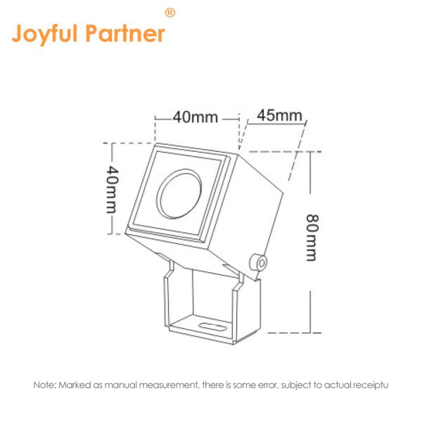 Joyful Partner led square projector light 1W LED single color 3000K DMX512 dimmable With Narrow Beam