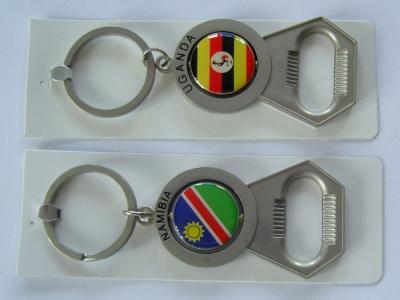 Zinc alloy bottle opener keyring