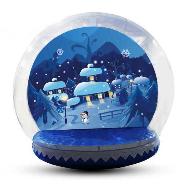 Easy Access Entrance Tunnelinflatable Snow Globe Custom Color CE