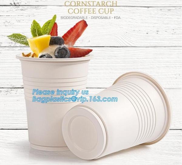 Compostable Sugarcane Cup 8/12oz Eco Friendly Biodegradable Bagasse Coffee Cups, Sugarcane Bagasse Pulp