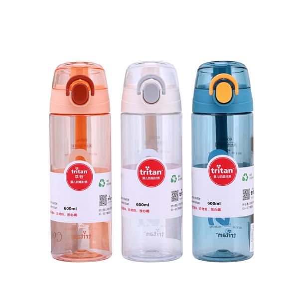 Outdoor Drinking Accessories HANDGRIP Tritan Plastic Water Bottle with Motivational Time
