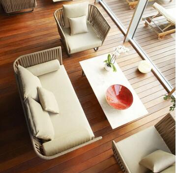 PE Rattan wicker patio Backyard Sofa sets Leisure Aluminium Outdoor Garden sofa furniture