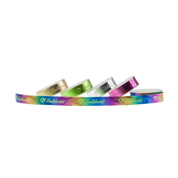 Foil Version Custom Printed Grosgrain Ribbon Roll Multi Color Easy To Use