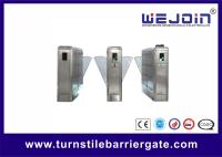 Torniquete de la puerta de la barrera de la aleta de DC 12V del acero inoxidable del subterráneo 304 con la tarjeta de Rfid