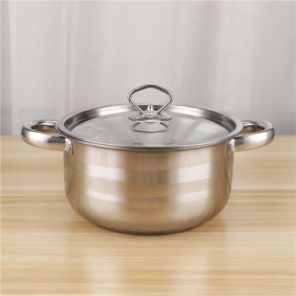Wholesale 8pcs Soup Stock Pot Set Non Stick Stainless Steel 410 Pots Set with Lid