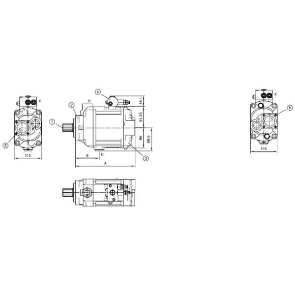 Portable Hydraulic Power Unit , Variable Displacement Axial Piston Pump Type V60N