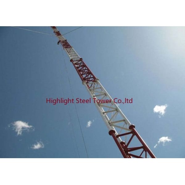Guyed Transmission Tower Wire Angular Tower With Anchor Plate 0-300m Height