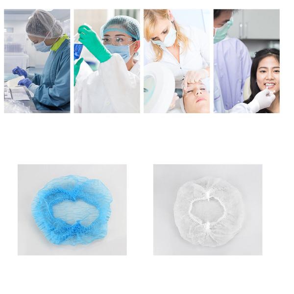 White Disposable Head Cover Nonwoven Round Household Cleaning Hair Protect Hat