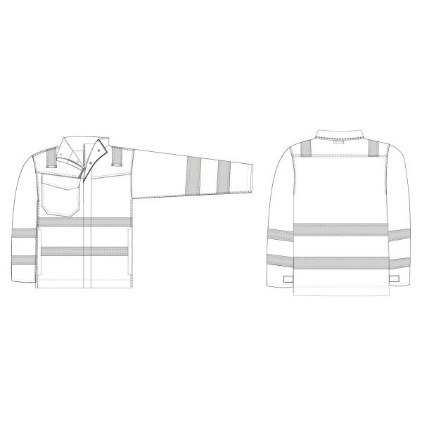 Куртка Workwear HIVIS анти- статическая для куртки горнодобывающей промышленности, безопасности FR для масла & газовой промышленности