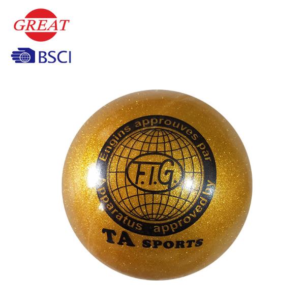 19cm Gloden Rhythmic Gymnastics Ball , PVC Pastorelli Ball Anti Blast
