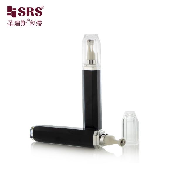 L002-15/20ML Black Acrylic Eye Roller Bottle Octagan Shaped With Steel Ball