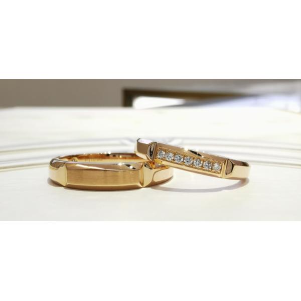 Shining Dominating Women14 Men19 Couple Rings Rose Gold