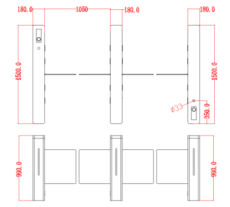 Rfid Автоматическая акриловая ручка качающаяся барьер ворота поворотник 550-1100 мм ширина прохода