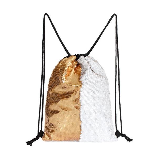 Sublimation Printing Mermaid Sequin Reversible Backpack Sublimation Drawstring Bags Blanks