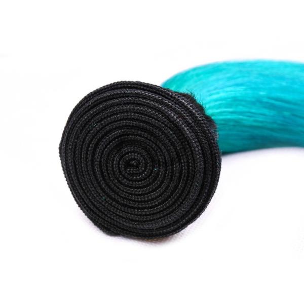 #T1B/Light Blue/Blue Straight Remy Human Hair Bundles Sew In Weave Bundles Brazilian Bundle Deals