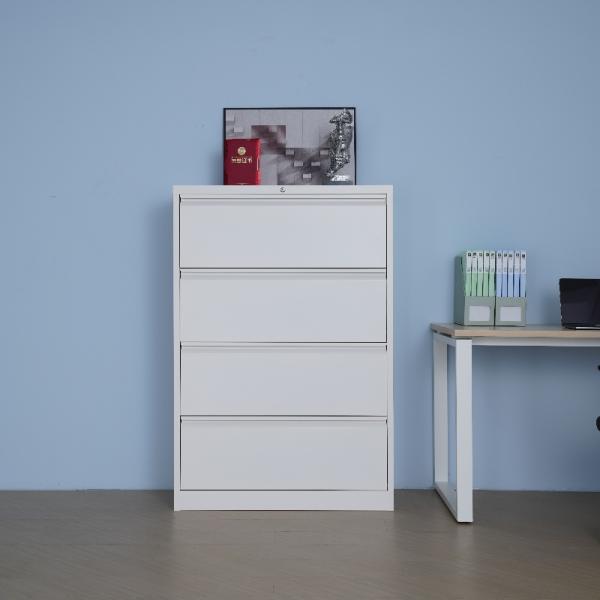 4-Drawer Modern Design Steel Vertical Filing Cabinet Adjustable Office Storage Furniture for Home Warehouse Workshop