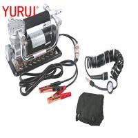 Compresseur d'air en pneus métalliques Chrome portable DC12v avec pince à crocodile