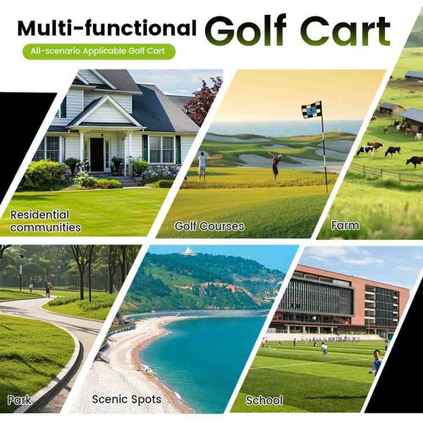 2-Seater Lithium-Ready Electric Golf Cart with 80-100KM Range for Fairways & Resorts