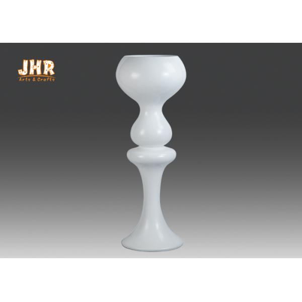 Indoor Flower Pots Wedding Centerpiece Table Vases Glossy White Fiberglass