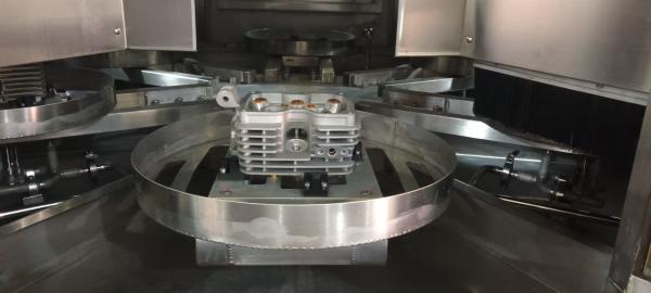 Brass Valves Spray Cleaning Equipment With Rotating Arms Drying for Plumbing Industry