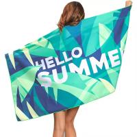 Vente à chaud serviette de plage en microfibre personnalisée Taille grande Sable libre serviette de plage super absorbant Séchage rapide Rapide Grand Léger