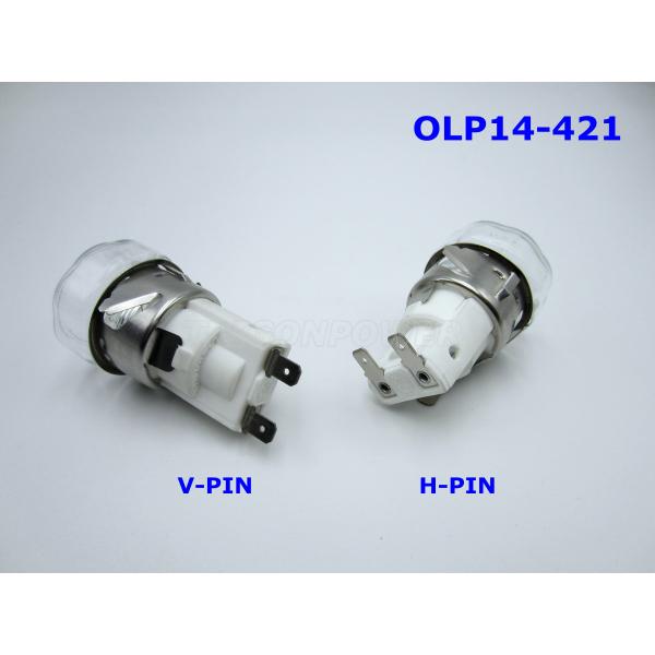Galvanized Steel Oven Lamp Holder OLP14-421 Faston 6.3x 0.8 Bright White Color