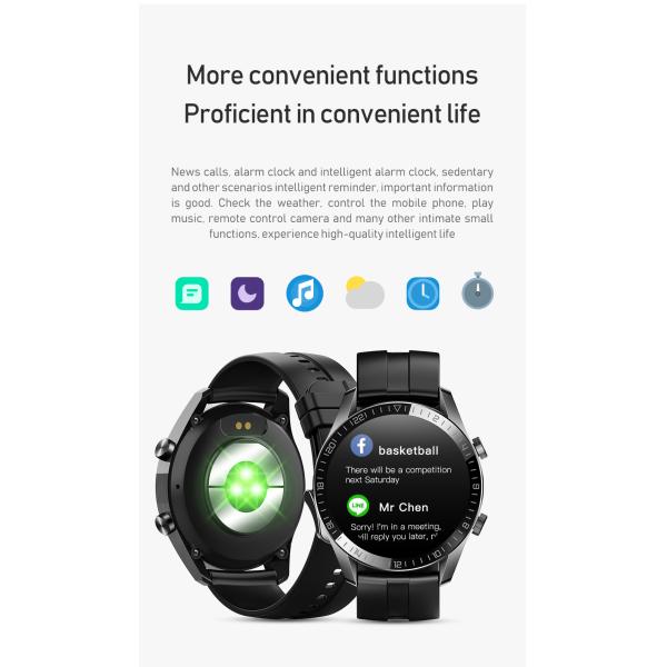 HL59 Smartwatch Electronic Couples 1.28 inch ECG PPG Blood Pressure Watch No Camera