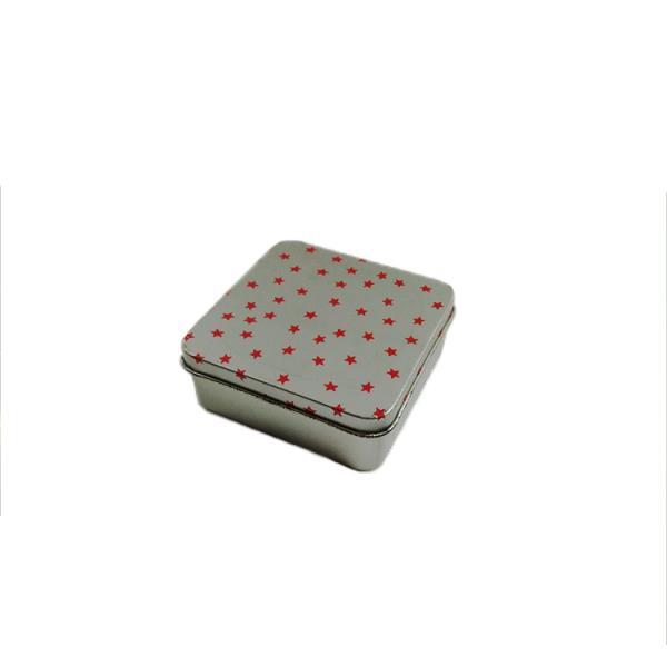 Sweets Packaging Tin Box Square Shape With Safety Reusable Material