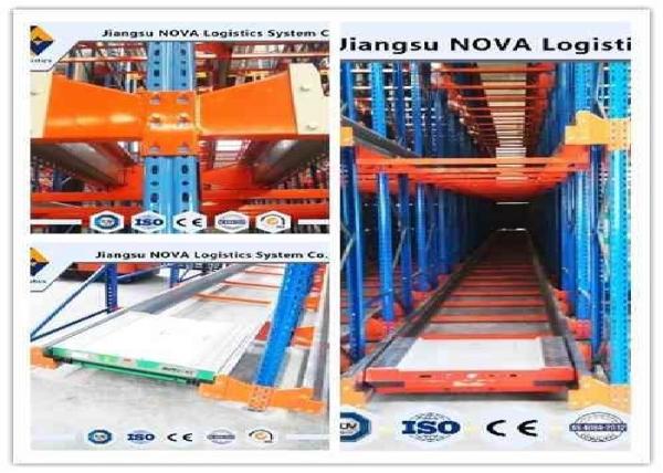 Tipo de canal racking da canela do rádio, racking da pálete do armazém do alto densidade