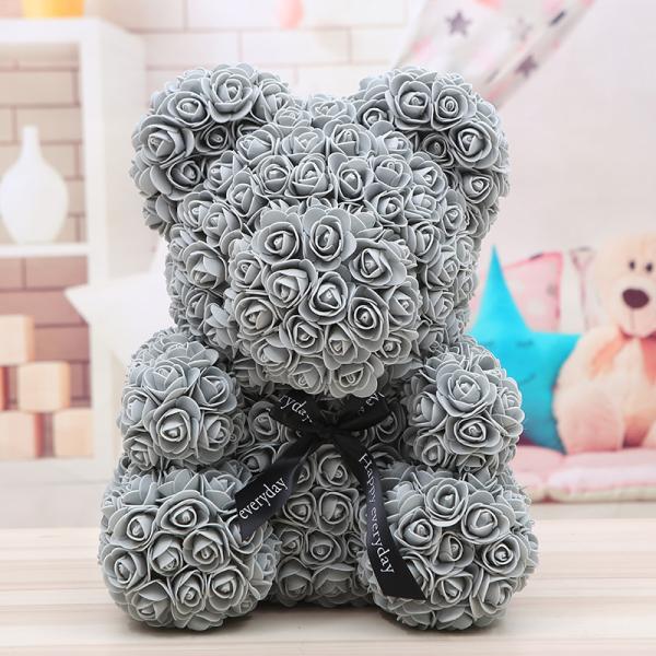 2021 artificial preserved roses Teddy Roses Bear for Valentines Day Gift rose bear