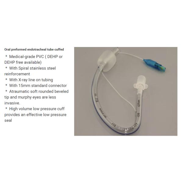 Medical Grade PVC Oral Endotrahceal Tube with Cuff