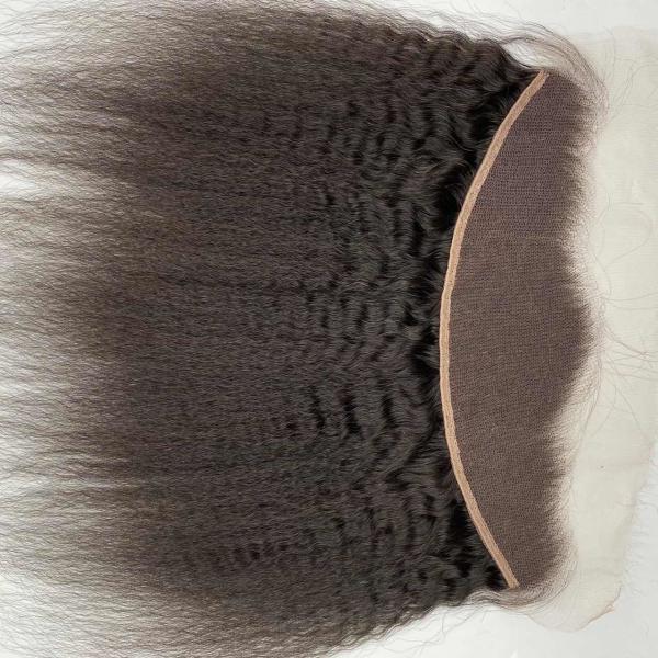 Kinky straight Transparent Hd Lace Frontal 13X4  Lace Front Human Hair Pre-plucked Natural Hairline, Hd Lace Frontal Closure
