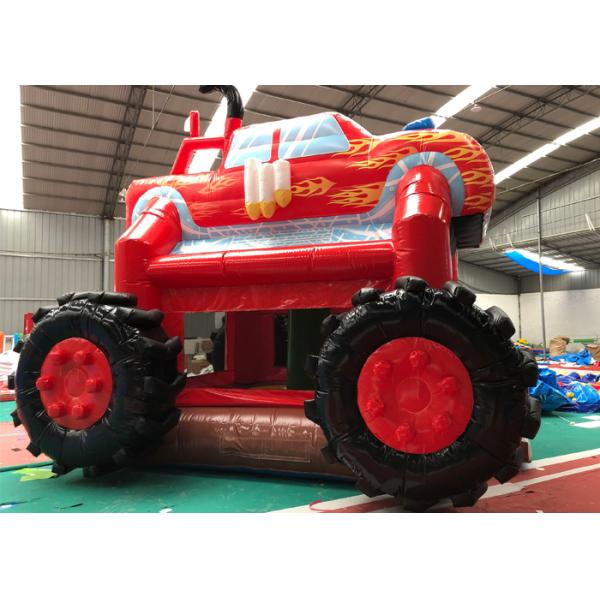 Professional Fire Truck Bounce House , Monster Truck Jump House 4.5M X 4.5M X 4M